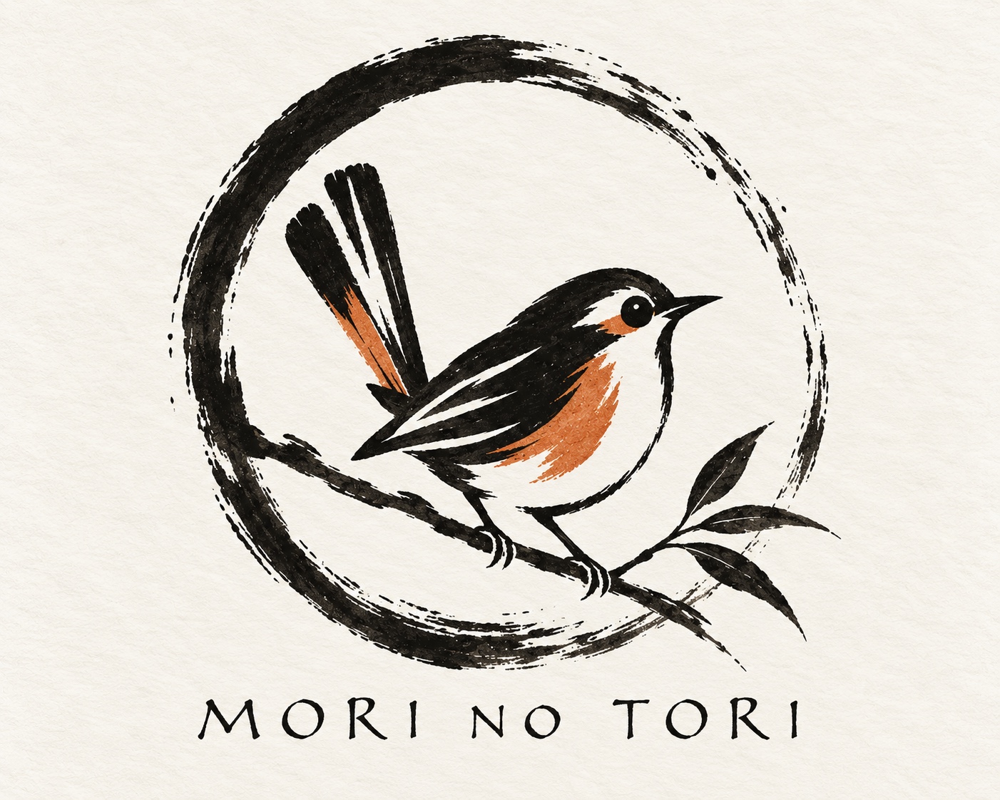 Mori no Tori — bird within an ensō